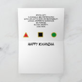 Modernes Kwanzaa Karte (Innenseite)
