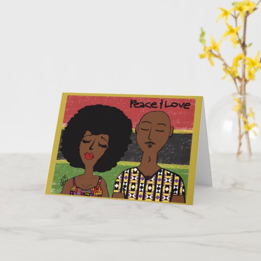 Modernes Kwanzaa Karte (Gelbe Blume)