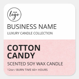 Modernes Label für rosa Bonbonbonbonbonbonbonbonbo Quadratischer Aufkleber