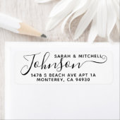 Modernes Label für Rücksendeadressen-Hochzeiten (Insitu)