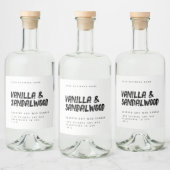 Modernes Label für weiße Sojakonzerne Alkoholflaschenetikett (Flaschen)