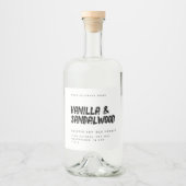 Modernes Label für weiße Sojakonzerne Alkoholflaschenetikett (Vorderseite)