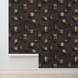 Modernes Labyrinth (Metallisch) Luxus Tapete