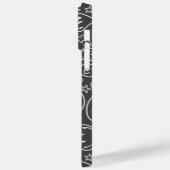 Modernes Lächeln Lächeln Muster dunkelgrau Case-Mate iPhone Hülle (Rückseite / Links)