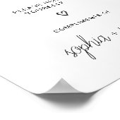 Modernes Ladys Room Minimalistisch Wedding Bad Poster (Ecke)