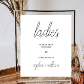 Modernes Ladys Room Minimalistisch Wedding Bad Poster