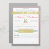 Modernes Lager - das Kitchen Brautparty lädt ein Einladung (Vorne/Hinten)