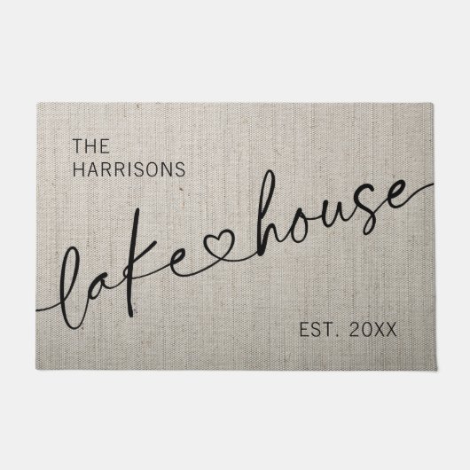 Modernes Lake House Doormat Fußmatte (Vorderseite)
