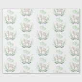 Modernes Lamb Baby Sheep mit Balloon & Greenery Geschenkpapier (Flach)