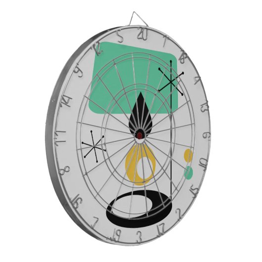 Modernes Lampendesign aus der Mitte des Jahrhunder Dartscheibe (Vorderseite Links)