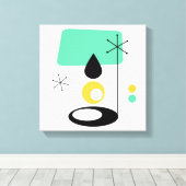 Modernes Lampendesign aus der Mitte des Jahrhunder Leinwanddruck (Insitu (Holzboden))