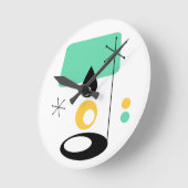 Modernes Lampendesign aus der Mitte des Jahrhunder Runde Wanduhr (Winkel)