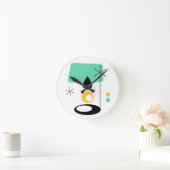 Modernes Lampendesign aus der Mitte des Jahrhunder Runde Wanduhr (Zuhause)