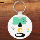 Modernes Lampendesign aus der Mitte des Jahrhunder Schlüsselanhänger (Vorderseite)