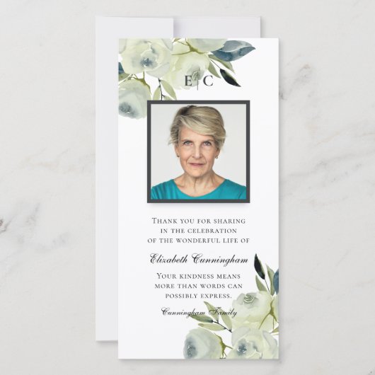 Modernes Land Rustikale Aquarellbilder Dankeskarte (Vorderseite)