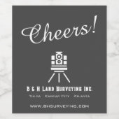 Modernes Land Surveyor Business Weinetikett (Einzelnes Label)