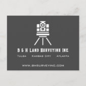 Modernes Land Surveyor QR Code Business Postkarte (Vorderseite)
