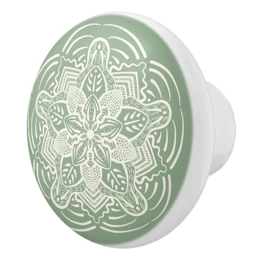 Modernes Landhaus Elvory Mandala Keramikknauf (Rechts)