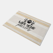 Modernes Landhaus, wischen Sie Ihre Pfoten ab Fußmatte (Schrägansicht)