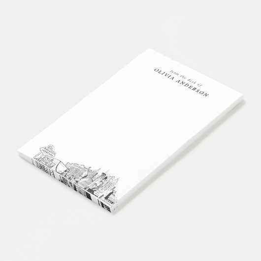 Modernes Las Vegas Berufliches Geschenk Personalis Post-it Klebezettel (angewinkelt)