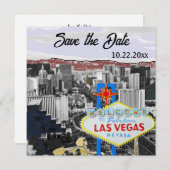 Modernes Las Vegas Save the Date (Vorne/Hinten)