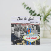 Modernes Las Vegas Save the Date (Stehend Vorderseite)