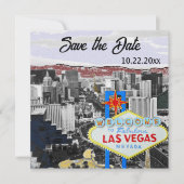 Modernes Las Vegas Save the Date (Vorderseite)