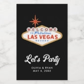 Modernes Las Vegas Wedding Mini Weinlabel Weinetikett (Einzelnes Label)