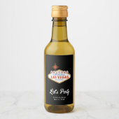 Modernes Las Vegas Wedding Mini Weinlabel Weinetikett (Vorderseite)
