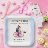 Modernes Lässig romantisches Hochzeitskollektiv Pappteller (Party)