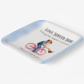 Modernes Lässig romantisches Hochzeitskollektiv Pappteller (Gewinkelt)