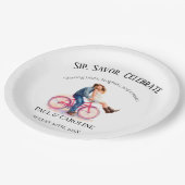 Modernes Lässig romantisches Hochzeitskollektiv Pappteller (Schrägansicht)