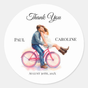 Modernes Lässig romantisches Hochzeitskollektiv Runder Aufkleber