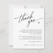 Modernes Lässiger Spaß beim Hochzeitshandziehen He Dankeskarte (Vorderseite)