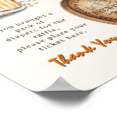 Modernes Lässiges Bier-Windeln-Zeichen Poster (Ecke)