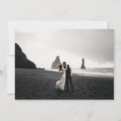 Modernes Lässiges Dankeschön an Script Wedding Fot Dankeskarte (Rückseite)
