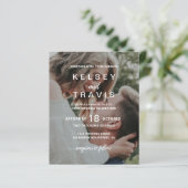 Modernes Lässiges Foto-Budget Einladung Hochzeit (Stehend Vorderseite)