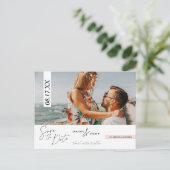 Modernes lässiges Foto mit rot-grünen Schriften Sa Postkarte (Stehend Vorderseite)