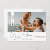 Modernes lässiges Foto mit rot-grünen Schriften Sa Postkarte (Vorne/Hinten)