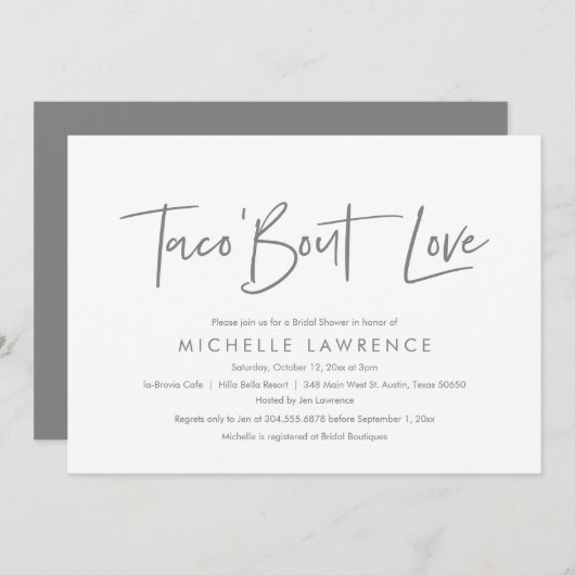 Modernes Lässiges, lustiges und spielerisches Brau Einladung (Vorne/Hinten)