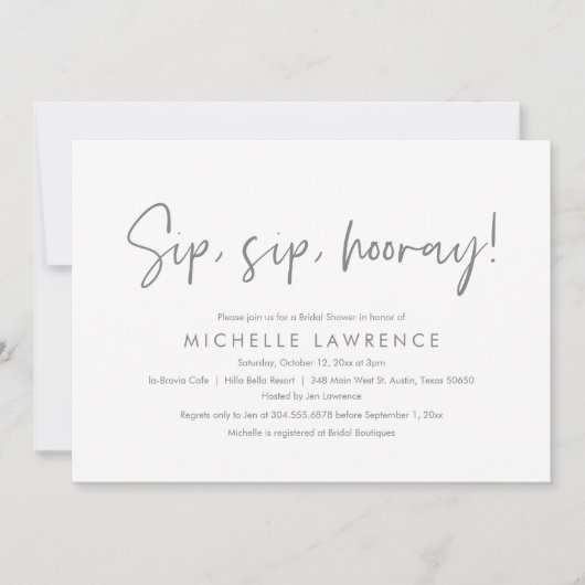 Modernes Lässiges, lustiges und spielerisches Brau Einladung (Vorderseite)