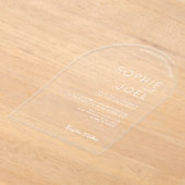 Modernes Lässiges Minimalistisches Weiß bei klarem Acryleinladungen (Ablage )