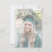 Modernes Lässiges Skript 4 Foto Abschluss Vielen D Dankeskarte (Vorderseite)