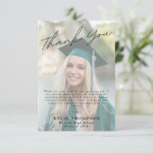 Modernes Lässiges Skript 4 Foto Abschluss Vielen D Dankeskarte (Stehend Vorderseite)