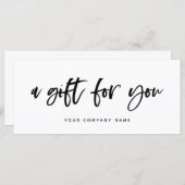 Modernes Lässiges Skript | Geschenkgutschein (Vorne/Hinten)