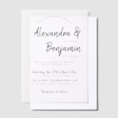 Modernes lässiges Skriptüberlagerungssystem Pergament Einladungen (Versetzt)