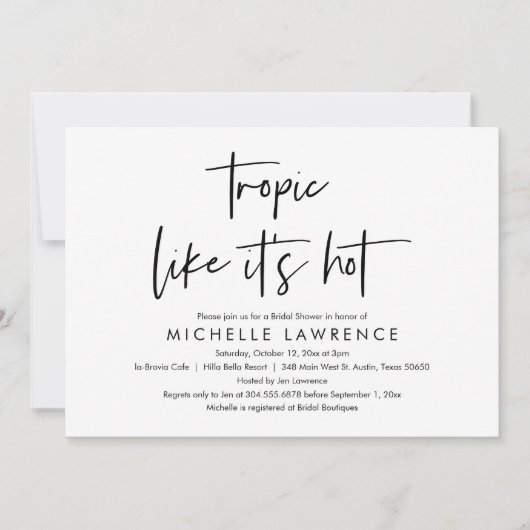 Modernes Lässiges und lustiges Brautparty Beach Pa Einladung (Vorderseite)