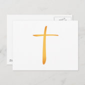 Modernes lateinisches Christliches Kreuz Postkarte (Vorne/Hinten)