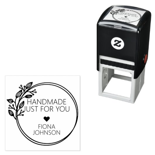 Modernes Laurel Circle Handmade für Sie Permastempel (Beispiel)