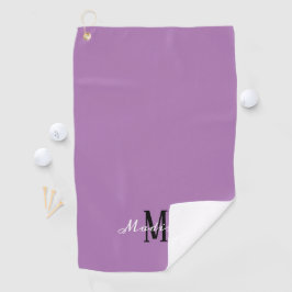 Modernes Lavendel Lila Drehbuch Personalisiert Golfhandtuch